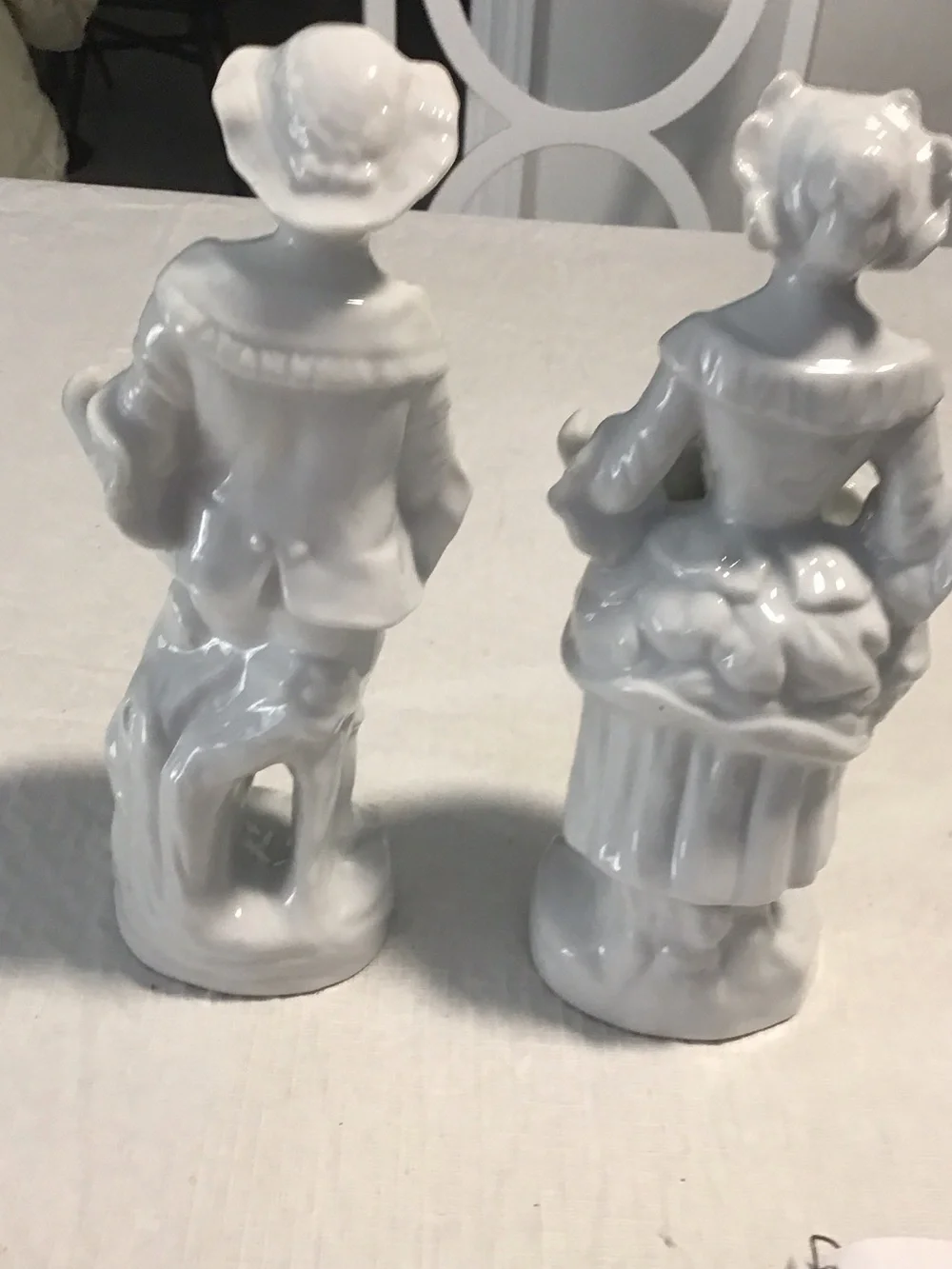 Japna White Porcelain Boy and Girl Figurine Pair. #24